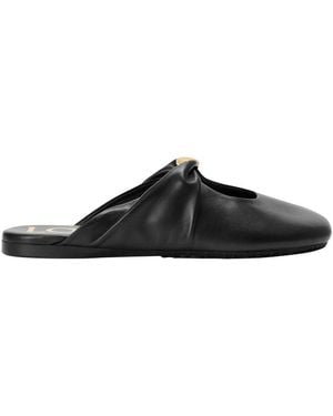 Loewe Mules Pebble Soft Aus Lammleder - Schwarz