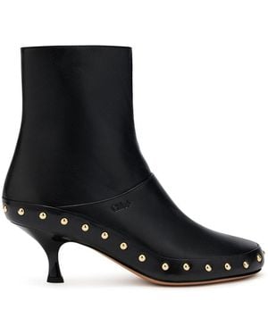 Chloé Lederstiefeletten - Schwarz