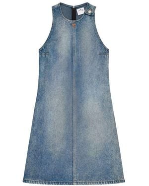 Courreges Heritage Denim A-Line Dress - Blue