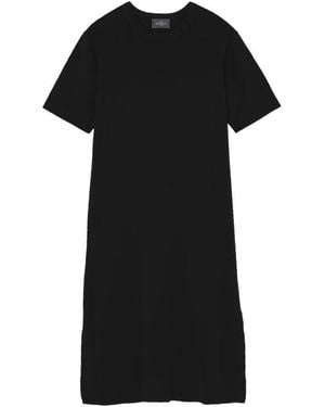 Bompard Knitted Midi T-Shirt Dress - Black