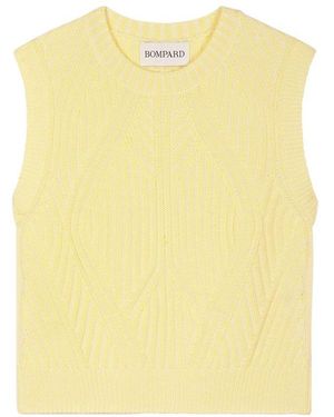 Bompard Ärmelloser Gerippter Pullover Aus Wolle Und Kaschmir - Gelb