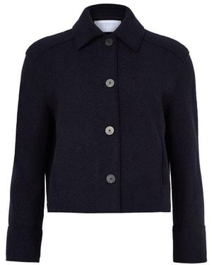 ブルゾン Harris Wharf London Boxy Short Coat With High Collar Trilogy Stores | Boxy Coat in Pearl Grey