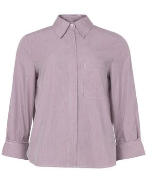 Twp Shirt With A Boyfriend Print - Purple