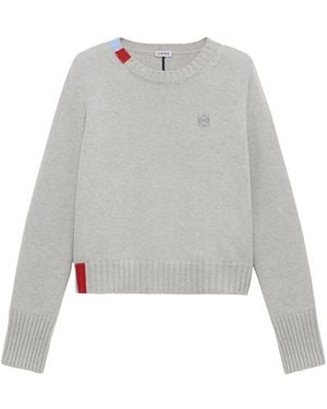 Loewe Rundhalspullover Aus Kaschmir - Grau