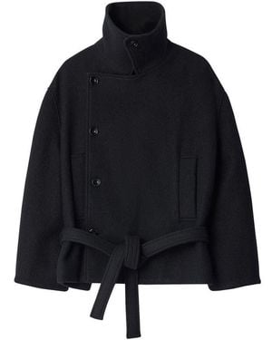 Lemaire Short Belted Coat - Black