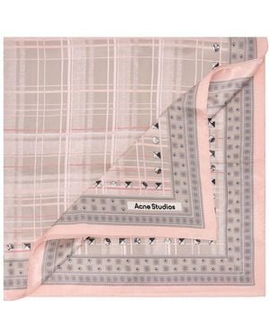 Acne Studios Checked Scarf - Pink