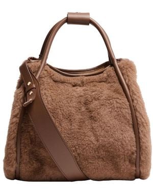 Max Mara Sac À Main Marine - Marron