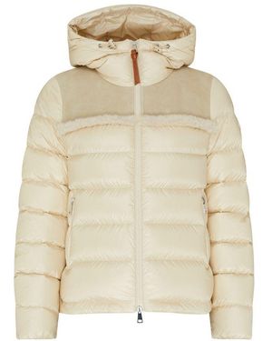 Moncler Beauvais Shearling Down Jacket - Natural