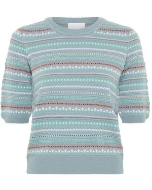 Molli Breakfast Fine-Knit Top - Blue