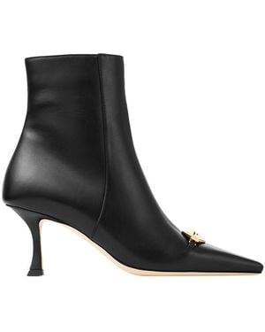 Jimmy Choo Ryker 70 Leather Ankle Boots - Black