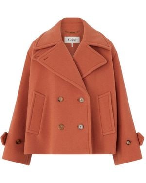 Chloé Manteau À Double Boutonnage - Orange
