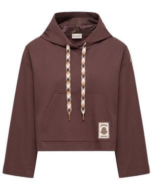 Moncler Sweatshirt À Capuche - Marron
