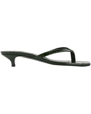 TOTEME Absatz-Flip-Flops Aus Leder - Schwarz