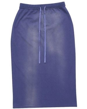 Acne Studios Midirock Mit Aufgesprühtem Logo - Blau