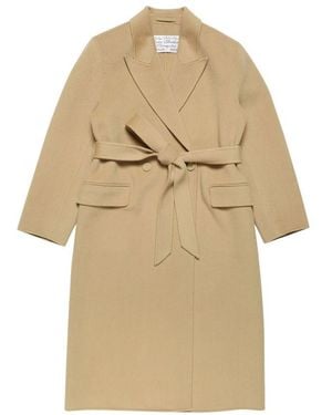 Acne Studios Langer Mantel Mit Gürtel - Natur