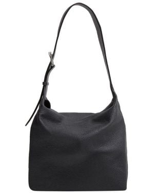 The Row Leder Schultertaschetasche Isa - Schwarz