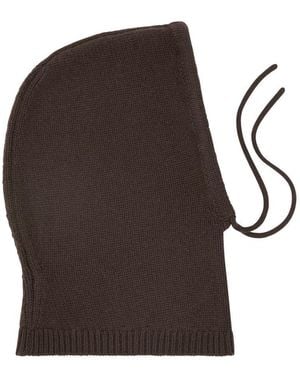 Bompard Cashmere Balaclava With Drawstring - Brown
