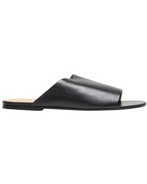 The Row Mules En Cuir Signum - Noir
