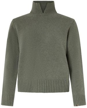 Extreme Cashmere No. 513 Jo Cashmere Polo-Neck Sweater - Green