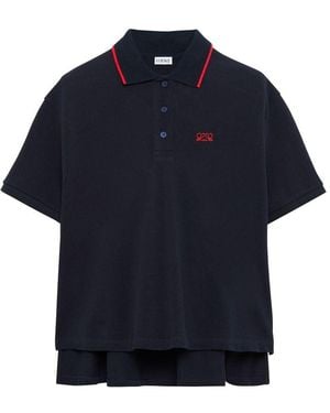 Loewe Polo À Logo En Coton - Bleu