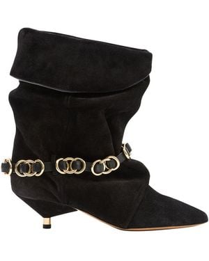 Isabel Marant Stiefeletten Edrik Mit Schmuckdrapierung - Schwarz