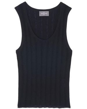 Bompard Ribbed Tank Top - Blue