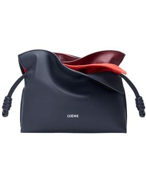 Loewe Mini-Clutch Flamenco Aus Nappa-Kalbsleder - Blau