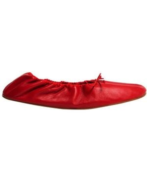 The Row Round Ballet Flat - Red