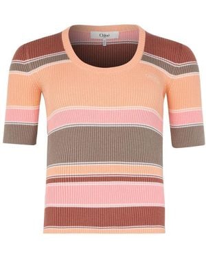 Chloé Rundhalspullover - Pink