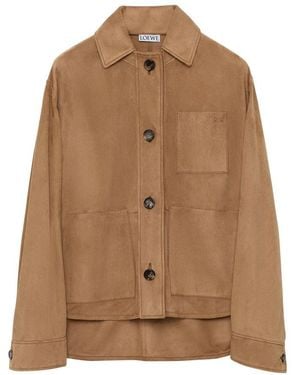 Loewe Suede Jacket - Brown