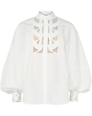 Zimmermann Bluse Luna Applique - Weiß