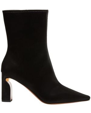 McQueen Stiefeletten Aus Leder - Schwarz