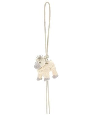 Loewe Felt Horse Bag Charm - Metallic