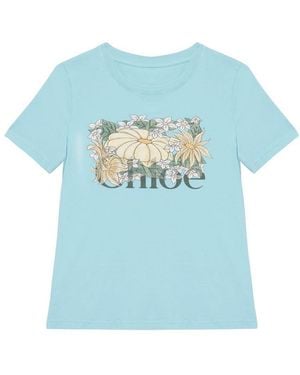 Chloé Printed T-Shirt - Blue