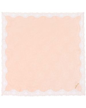 Chloé Silk And Lace Scarf - Pink