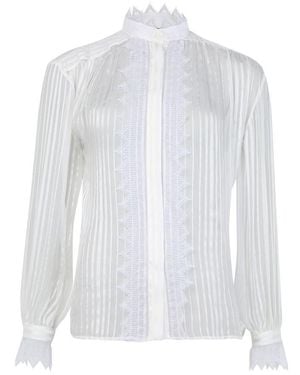Chloé Silk Long Sleeved Blouse - White