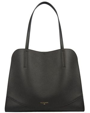 Fleuron Oak Medium Cabas Bag - Black