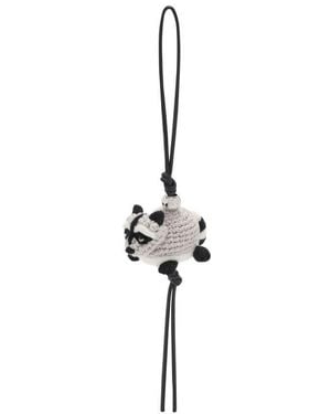 Loewe Taschenschmuck Waschbär Aus Filz - Mettallic