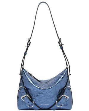 Givenchy Tasche Voyou Crossbody Aus Laminiertem Leder - Blau