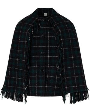 TOTEME Fringed Scarf Jacket - Black