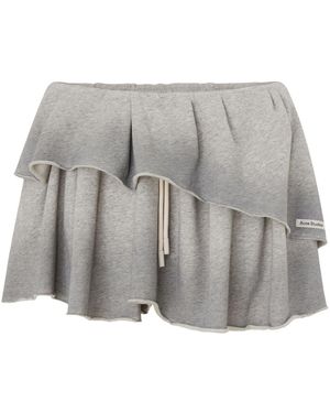 Acne Studios Fleece Mini Skirt - Gray