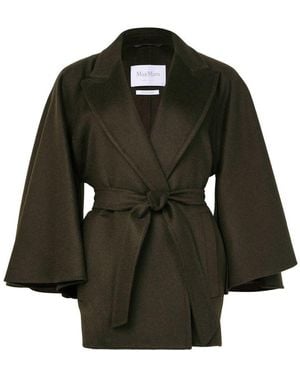 Max Mara Verna Mantel Mit Gürtel - Grün