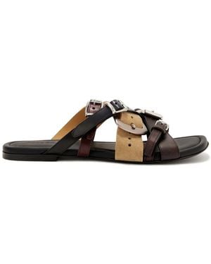 Acne Studios Riemchensandalen Aus Leder - Braun