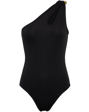 Bottega Veneta Asymmetrischer Badeanzug - Schwarz