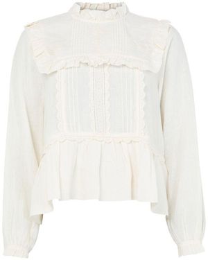 Skall Studio Langärmelige Bluse Jardin - Weiß