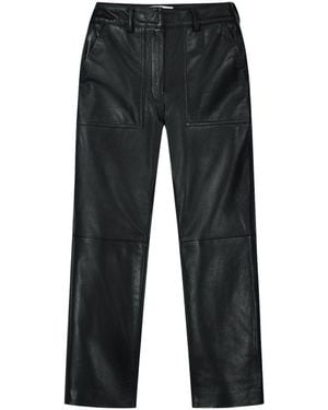 Bompard Lamb Leather Pants - Gray