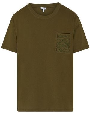 Loewe T-Shirt En Coton Coupe Décontractée - Vert