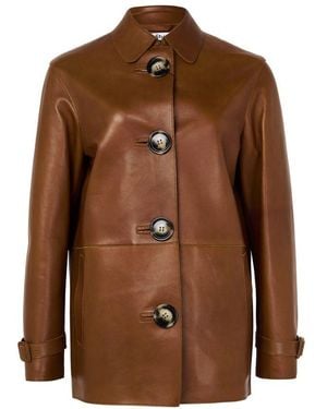 Acne Studios Leather Coat - Brown