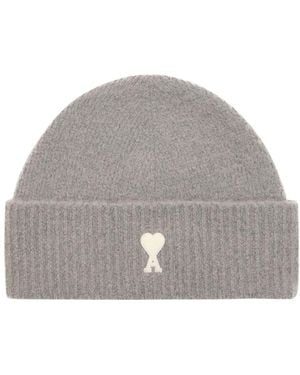 Ami Paris Ami De Coeur Beanie - Gray