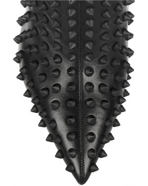Christian Louboutin Snakilta 120 Spiked Leather Ankle Boots - Black